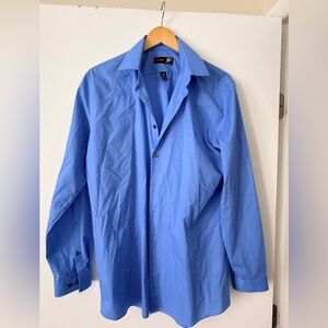 JF J.Ferrar, Slim Fit, Light Blue Shirt, Button down, Long-sleeves. Size L